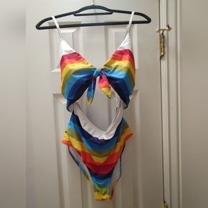 Cupshe Modcloth, L, Rainbow One-piece
